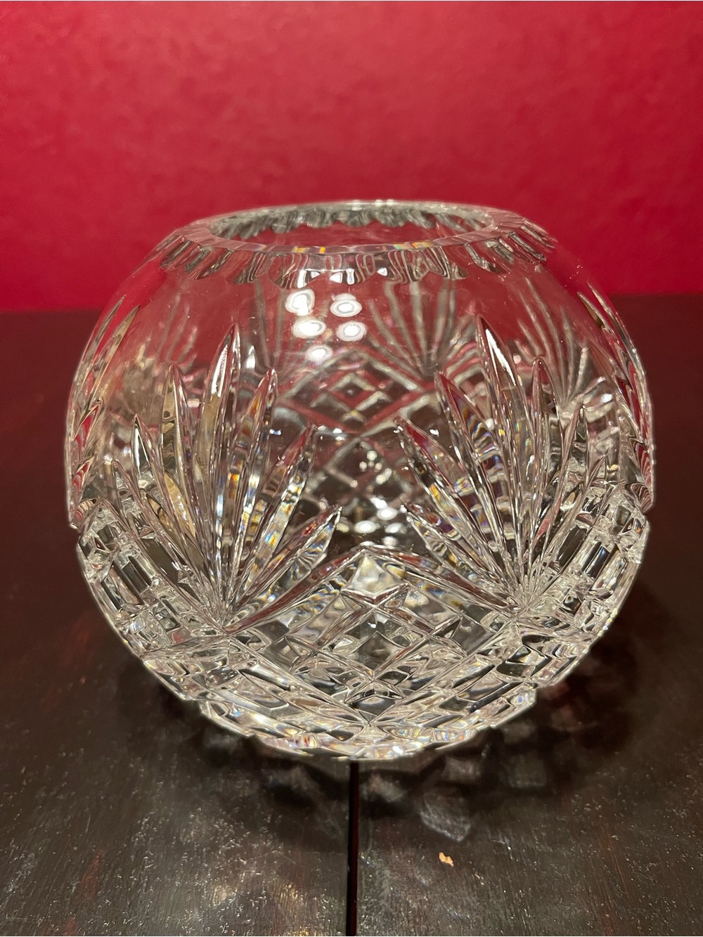 Vintage Crystal Clear Industries  "Essex" pattern crystal rose bowl